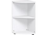 Eckabschlussregal PALENQUE, 2 OH, B 400 x T 400 x H 752 mm, weiß