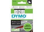 DYMO® Schriftbandkassette D1 45803, 19 mm breit, weiß/schwarz