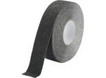 Antirutschband Durable Duraline Grip+, verformbar, für Innen & Außen, DIN 51130, selbstklebend, grobkörnige Beschichtung, 1 Rolle mit L 15 m x B 50 mm, Aluminium, schwarz