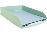 Exacompta Briefablage Combo Styli Autentik, A4+, aus recyceltem Kunststoff, stapelbar, Etikettenhalter, 6er-Set, salbei