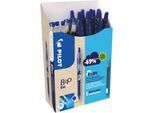 Gelschreiber PILOT Bottle 2 Pen BeGreen, blau, Strichbreite 0,4 mm, dokumentenecht, nachfüllbar, 89 % Recyclingmaterial, 10 Stück + 10 Minen blau