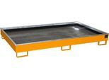 Bauer Regalwanne RW 2200-2 PE, mit PE-Einsatz, L 2165 x B 1315 x H 510 mm, gelborange RAL 2000
