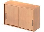 Schäfer Shop Genius Aufsatz-Schiebetürenschrank TETRIS WOOD, 2 OH, B 1200 mm, Höhe inkl. Gleiter, Buche-Dekor