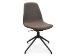 Konferenzsessel Topstar Sitness Life 1.1, dreh-/sitzhöhenverstellbar, ohne Armlehnen, B 460 x T 390 x H 450-480 mm, 4-Fußgestell, Alu schwarz-matt & Stoff, braun