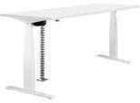 Schreibtisch NEVADA, elektrisch höhenverstellbar, Rechteck, T-Fuß, B 1800 x T 800 x H 640-1300 mm, weiß/weißaluminium RAL 9006