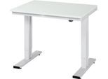 Arbeitstisch Serie adlatus 300, Melamin-Platte, B 1000 x T 800 x H 720 - 1120 mm