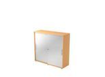 Schiebetürenschrank JENA, 3 OH, Front silber, B 1200 x T 400 x H 1100 mm, Buche-Dekor