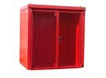 Gasflaschencontainer BAUER GFC-B M2, B 1570 x T 2125 x H 2265, für 35 Gasflaschen, feuerbeständig, abschließbar, rot