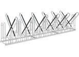 Anlehnparker WSM 4722 XBF, 2-seitig, für Reifen bis 64mm, 12 Stellplätze, B 3240 x T 1270 x H 845 mm