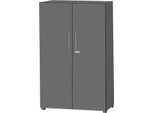 Schäfer Shop Select Schrank Start Off, 4 OH, abschließbar, B 800 x T 420 x H 1514 mm, Holz, graphit/graphit