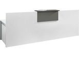 Empfangstheke Come-In, 1 Ablage, gerade, Breite 2400 mm, weiß/graphit