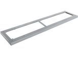 Schäfer Shop Genius Stahlsockel TETRIS WOOD, für Regale/Schränke B 1600 mm, weißaluminium