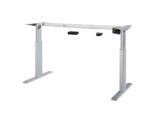 Schäfer Shop Select Schreibtischgestell Ergo-T, für Tischplatten 1200-1800 mm, elektrisch höhenverstellbar, H 725-1185 mm, T-Fuß, alusilber
