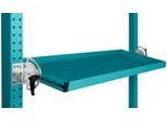 Manuflex Neigbare Ablagekonsole, für Reihe Universal oder Profi, Nutztiefe 345 mm, für Tischbreite 1250 mm, wasserblau