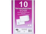 Versandtaschen Eurokuvert, DIN C4, mit Fenster, haftklebend, 10 Stück, Papier, weiß