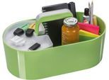 Toolbox HAN Loft, tragbar, mit 4 Fächern, herausnehmbare Ablageschale, B 330 x T 179 x H 175 mm, Kunststoff, limonengrün
