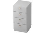 Schubladenschrank, 2 OH, B 400 x T 420 mm, lichtgrau