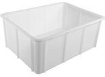 Transportbox, Euro-Norm, Volumen 120 l, bis 300 kg, stapelbar, geschlossene Wände, ohne Deckel, L 800 x B 600 x H 320 mm, HDPE, naturfarben
