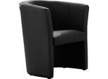 Nowy Styl Cocktailsessel CLUB, Kunstleder, voll gepolstert, Sitzhöhe 450 mm, schwarz