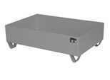 Stahl-Auffangwanne ohne Gitterrost, 1200 x 800 mm, grau RAL 7005