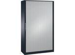 Rollladenschrank ASISTO C 3000, 5 Ordnerhöhen, B 1200 mm, anthrazit/alusilber
