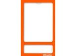 Ultradex Fotorahmen, magnetisch, transparente PET-Folie, für Fotos im Format 60 x 80 mm, orange, 5 Stück