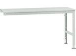 Manuflex Ansatztisch UNIVERSAL Standard, 1750 x 800 mm, Kunststoff lichtgrau, lichtgrau