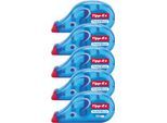 Sparset Tipp-Ex Mouse Korrekturroller, sofort überschreibbar, mit Verschlusskappe, Bandmaße L 10 m x B 4,2 mm, weiß, 5 Stück