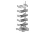Variabo Freiarmregal, Anbaufeld, doppelseitig, 250 mm Fachtiefe, 750 x 2500 mm