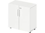 Schäfer Shop Select Schrank LOGIN, 2 Ordnerhöhen, B 800 x T 420 x H 788 mm, weiß/weiß