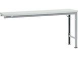 Manuflex Ansatztisch UNIVERSAL Spezial, 1750 x 800 mm, Melamin lichtgrau, alusilber