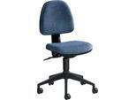 Leyform Bürostuhl JOLLY, Permanentkontakt, ohne Armlehnen, höhenverstellbare Rückenlehne, blau