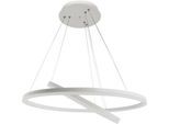 meet by Paperflow LED-Deckenleuchte NELIA, Ø 600 mm, 4990 lm, höhenverstellbar, erweiterbar, weiß