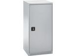 Schäfer Shop Genius Flügeltürenschrank FS, Stahl, mit Belüftungslöchern, B 545 x T 520 x H 1105 mm, 3 OH, Weißalu/Weißalu, bis 150 kg