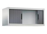 C + P Rollladenschrank Omnispace, abschließbar, B 1000 x T 420 x H 450 mm, Stahl/Kunststoff, lichtgrau/schwarzgrau
