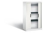C + P Rollladenschrank Omnispace, 3 OH, abschließbar, B 800 x T 420 x H 1345 mm, Stahl/Kunststoff, verkehrsweiß