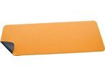 Schreibtischunterlage Sigel, beidseitig nutzbar, einrollbar, für alle Maustypen, B 800 x T 2 x H 300 mm, Kunstleder, gelb-grau