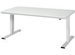 Arbeitstisch Serie adlatus 300, Melamin-Platte, B 2000 x T 1000 x H 720 - 1120 mm