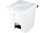 Tretabfallsammler aus Polyethylen 30 l, weiß
