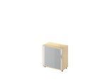 Schäfer Shop Select Querrollladenschrank LOGIN, 2 Ordnerhöhen, abschließbar, B 800 x T 420 x H 788 mm, Ahorn-Dekor