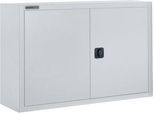 Schäfer Shop Select Aufsatzschrank MS 8409i, B 950 x T 400 x H 800 mm, 1 Boden, Stahl, weißaluminium RAL 9006/weißaluminium RAL 9006