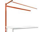 Aufbauportal m. Ausleger, Ansatztisch SPEZIAL Arbeitstisch/Werkbank UNIVERSAL/PROFI, 2000 mm, rotorange