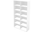 Schäfer Shop Genius Regal TETRIS WALL, 6 Ordnerhöhen, B 1200 x T 420 x H 2250 mm, weiß