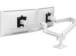 Monitorarm Ergotron LX Pro Dual, für 2 Displays nebeneinander, bis 27″, neig-/schwenk-/drehbar, höhenverstellbar, Tischhalterung, VESA, Metall, weiß