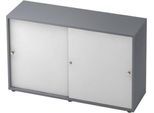 Schiebetürenschrank TOPAS LINE, 2 OH, graphit/weiß