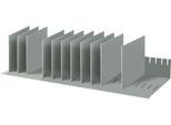 Sortierstation, DIN A4, Polystyrol, für Schränke, 10 Fächer, B 802 x T 275 x H 210 mm