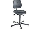 XXL-Arbeitsdrehstuhl meychair Workster Pro W15-01084, dreh- & höhenverstellbar, bis 250 kg, B 470 x T 470 x H 900 – 1030 mm, Stahl & PU, desinfektionsmittelbeständig, schwarz