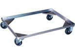 Gmoehling Fahrgestell für Transportkästen Typ 2, bis 200 kg, Lenk- und Bockrollen, Vollgummi-Räder, L 772 x B 572 x H 150 mm, Stahl verzinkt