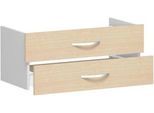 Schubladeneinsatz ALICANTE, 2 Schübe = 1 Set, B 800 x T 400 x H 384 mm, Ahorn-Dekor
