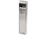 Wandascher Probbax, Volumen 3 l, Abflussöffnungen, herausnehmbarer Inneneimer und Dach, B 100 x T 64 x H 500 mm, Edelstahl, edelstahlfarben